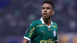 Estêvão jogador do Palmeiras durante partida contra o Botafogo no Allianz Parque pela Copa Libertadores 2024. Foto: Marcello Zambrana/AGIF