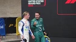 Fernando Alonso e Liam Lawson em diálogo acalorado no GP de Austin