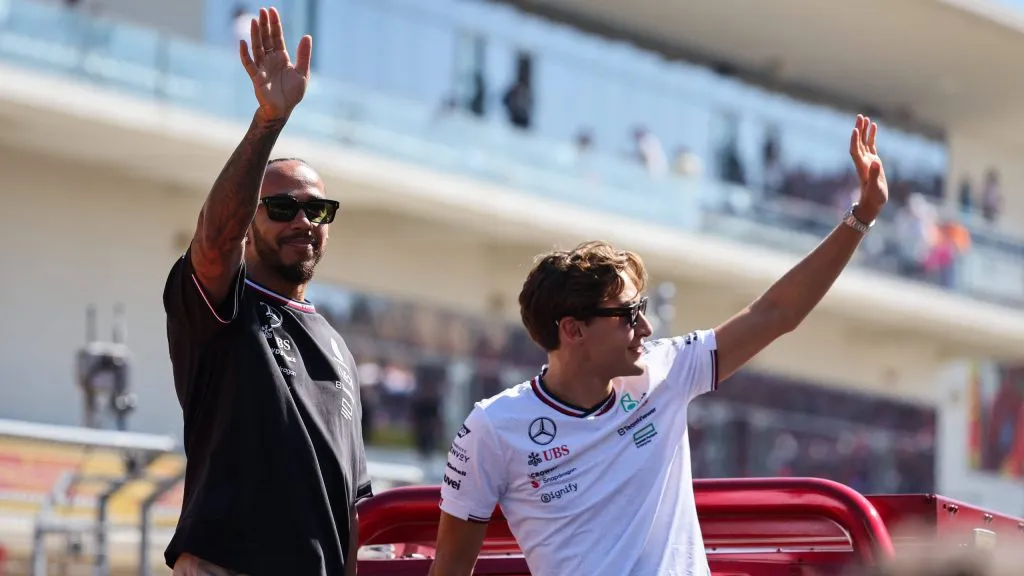 Hamilton e Russell no GP Austin (IMAGO / PanoramiC)