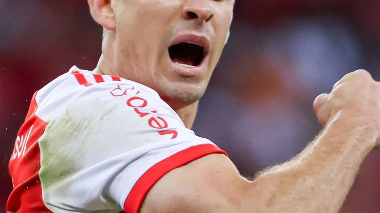 Gol de Borré. Foto: Maxi Franzoi/AGIF