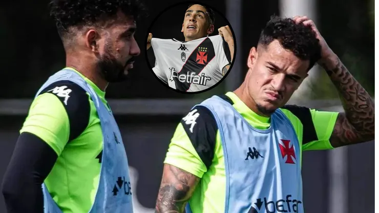 Time do Vasco não terá Payet e Coutinho juntos e Rafael Paiva escala Pumita Rodríguez contra o Galo - Fotos: Leandro Amorim/CRVG e Thiago Ribeiro/AGIF