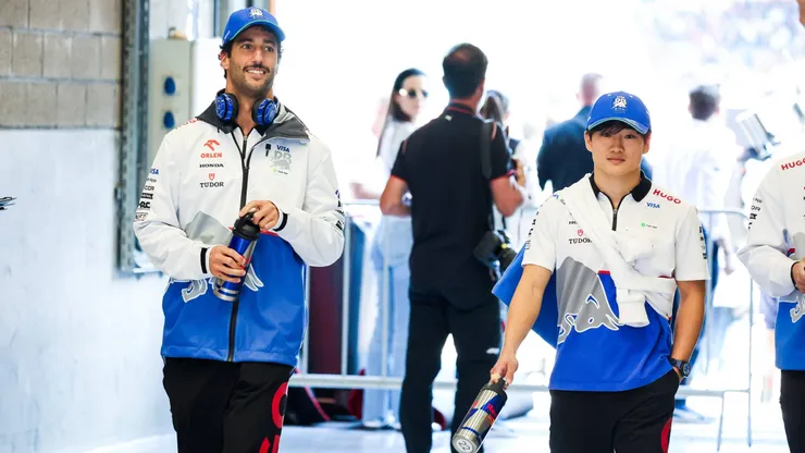 Tsunoda e Ricciardo no GP da Bélgica (2024)