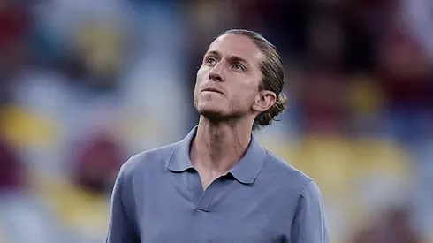 Filipe Luís, técnico do Flamengo, durante partida contra o Fluminense no estadio Maracanã pelo Campeonato Brasileiro