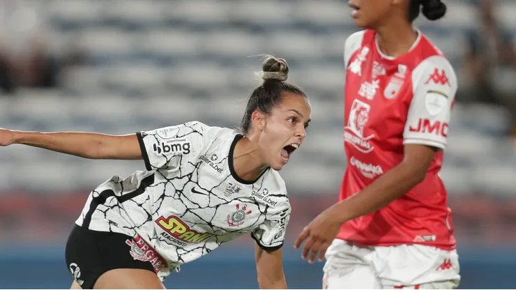 Corinthians e Santa Fé na Libertadores 2021. Foto: FocoUy/AGIF