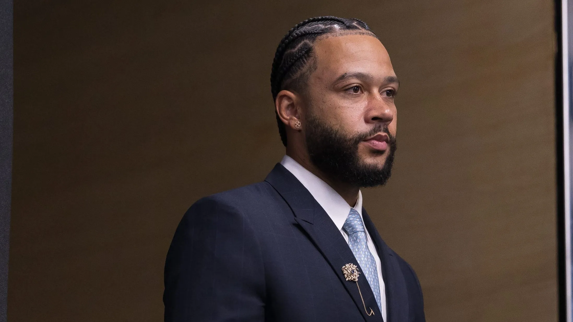 Foto: Ettore Chiereguini/AGIF – Memphis Depay, atacante do Corinthians, em sua apresentação oficial