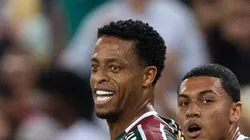 Keno comemora gol pelo Flu em jogo no Rio de Janeiro.