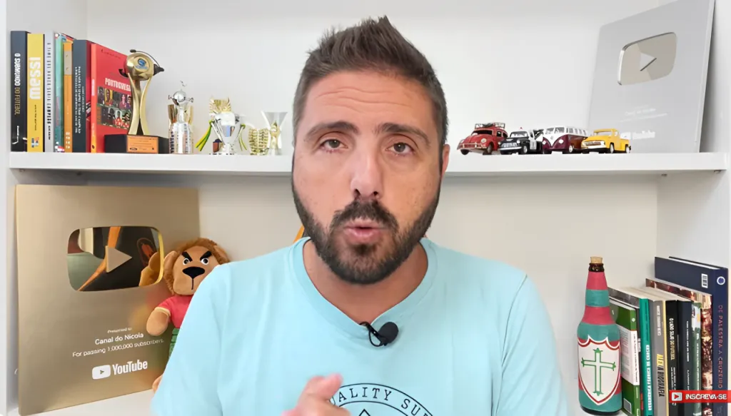 Jorge Nicola em seu canal. Foto: Reprodução/ YouTube