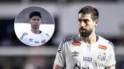 Luan Peres opina sobre situação de Miguelito no Santos. Fotos: Raul Baretta/Santos FC e Abner Dourado/AGIF