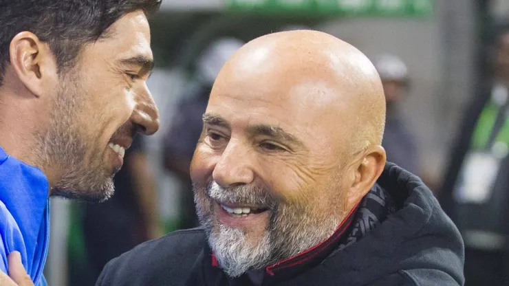 Jorge Sampaoli durante jogo do Flamengo contra o Palmeiras.
