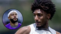 Memphis Depay e Talles Magno disputam posição. Fotos: Rodrigo Coca/Ag. Corinthians e Marco Miatelo/AGIF