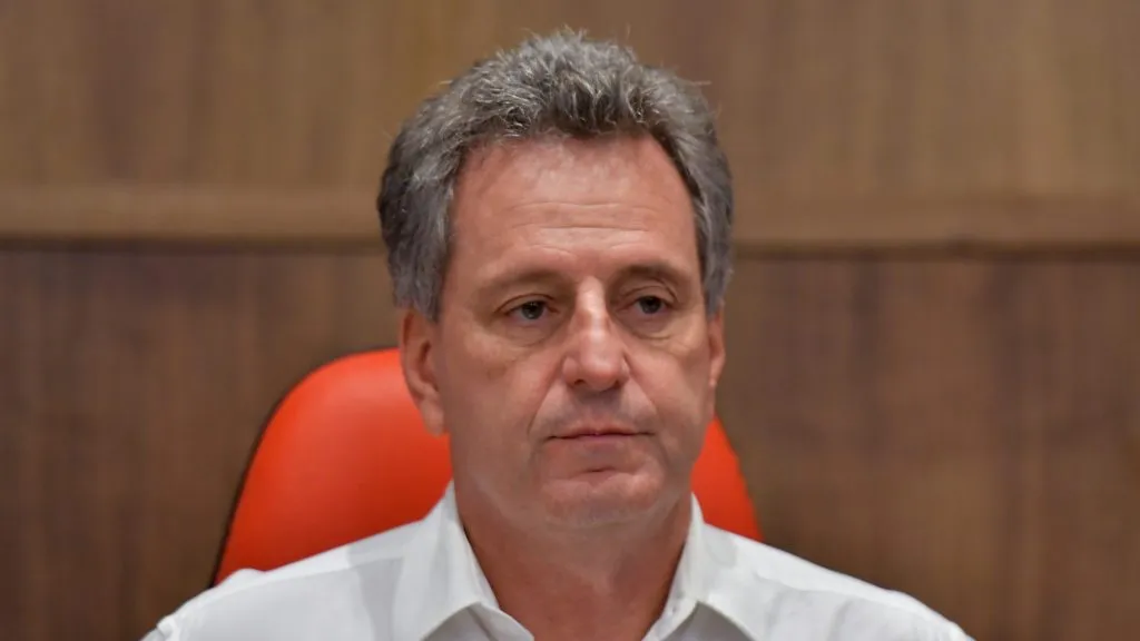 Rodolfo Landim esteve presente no lançamento da candidatura de Rodrigo Dunshee à presidência do Flamengo. Foto: Thiago Ribeiro/AGIF