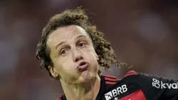 David Luiz comemorando gol pelo Flamengo no Brasileirão.