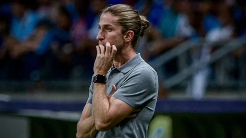 Filipe Luis tecnico do Flamengo durante partida contra o Bahia. Foto: Jhony Pinho/AGIF