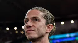 Filipe Luís durante jogo da Copa do Brasil de 2024.