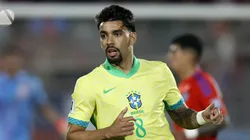 Lucas Paquetá em ação pela Seleção Brasileira contra o Chile