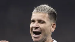 Soteldo durante jogo do Grêmio contra o Corinthians.