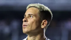 Soteldo durante jogo do SFC no Brasileirão 2023.