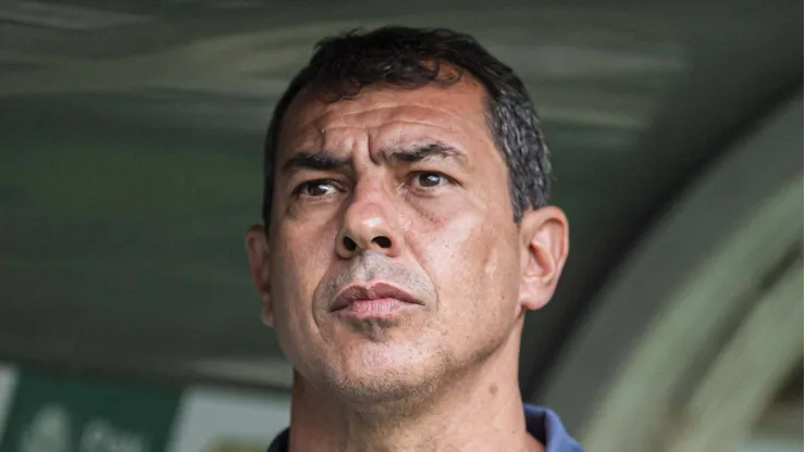 Fábio Carille durante jogo contra o Palmeiras.