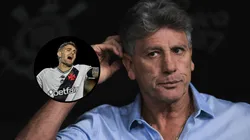 Treinador do Grêmio fez questão de citar Vegetti - Fotos: Thiago Ribeiro/AGIF (foto pequena) - Ettore Chiereguini/AGIF (foto grande).