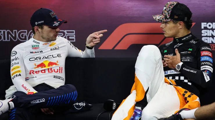 Verstappen e Norris no GP de Singapura