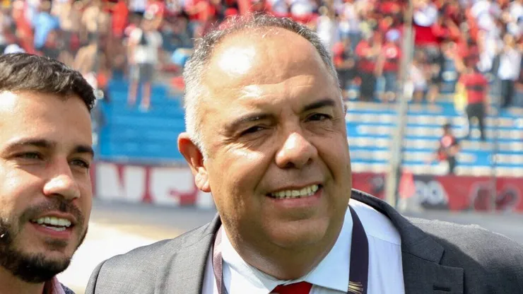 Marcos Braz momentos antes da final da Libertadores de 2021.