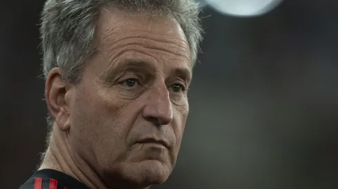Rodolfo Landim, presidente do Flamengo, antes da partida contra o Vasco, pelo Campeonato Brasileiro, no Maracanã.