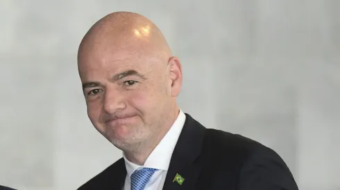 Gianni Infantino, presidente da FIFA, na sede do Palácio do Planalto em Brasília.