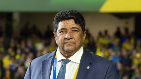 Ednaldo Rodrigues, da CBF, durante jogo da Seleção Brasileira.