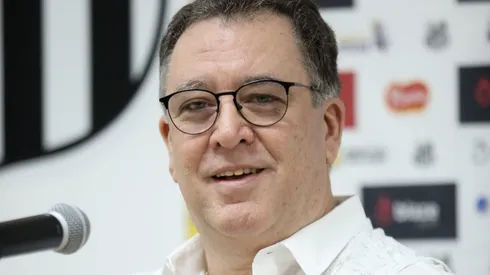 Marcelo Teixeira durante coletiva de imprensa realizada no CT Rei Pelé.