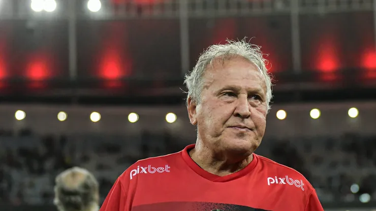 Zico, durante partida beneficente no Maracanã. Foto: Thiago Ribeiro/AGIF