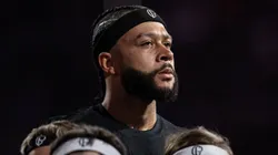 Memphis Depay antes da partida entre Corinthians e Internacional, pelo Campeonato Brasileiro, na Neo Química Arena.Foto: Ronaldo Barreto