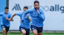 Elenco do Grêmio durante treino preparatório para o duelo com o Atlético Mineiro no CT Luiz Carvalho