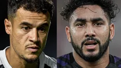 Payet e Philippe Coutinho em ação pelo Vasco da Gama. Fotos: Thiago Ribeiro/AGIF