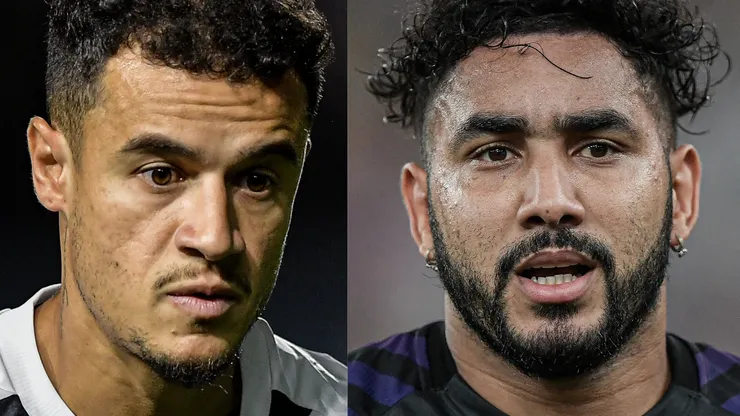 Payet e Philippe Coutinho em ação pelo Vasco da Gama. Fotos: Thiago Ribeiro/AGIF
