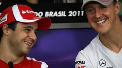 Schumacher e Felipe Massa no GP do Brasil em 2011