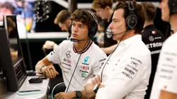 Antonelli e Toto Wolff no GP de Singapura