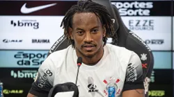 André Carrillo em sua apresentação no Corinthians, no CT Joaquim Grave, no dia 19/09/2024. Foto: Ronaldo Barreto/