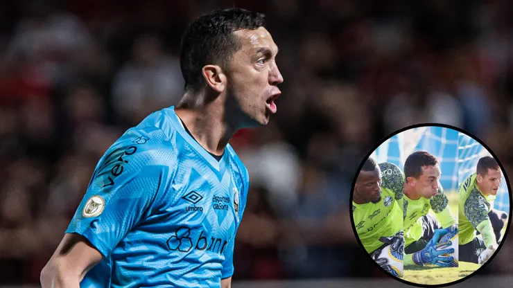 Substituto de Marchesín contra o Fortaleza será Caíque - Foto: AGIF e Lucas Uebel/GFPA
