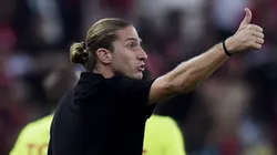 Filipe Luís na sua estreia em Flamengo x Corinthians. Foto: Alexandre Loureiro/AGIF