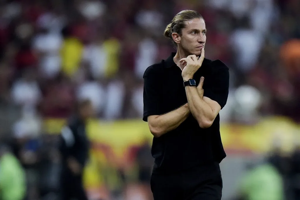 Filipe Luís fez seu primeiro jogo como técnico do Flamengo. Foto: Alexandre Loureiro/AGIF