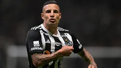 Guilherme Arana of Atletico Mineiro celebrates after scoring the first goal of the team during between Atletico Mineiro and Vasco Da Gama as part of Copa Do Brasil 2024 at Arena MRV Stadium on October 2, 2024 in Belo Horizonte, Brazil.
