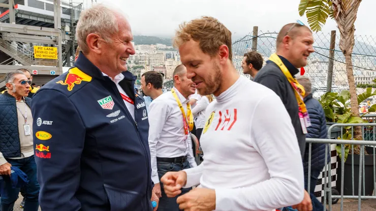 Vettel e Marko no GP de Monaco em 2019
