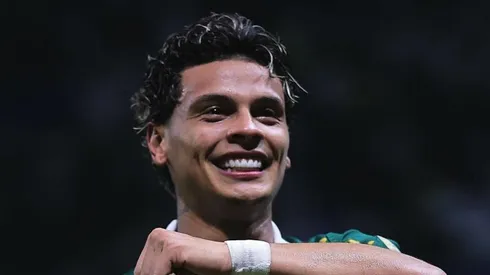 Richard Ríos durante jogo da Libertadores.