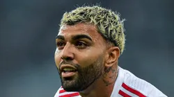 Gabigol comemorando gol pelo Fla contra o Vasco.