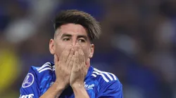 Lucas Villalba durante partida da Sul-Americana.