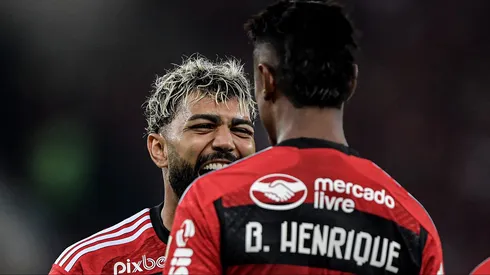 Gabigol e Bruno Henrique no Flamengo. Foto: Thiago Ribeiro/AGIF