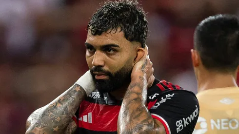 Gabigol durante a partida contra o Athletico-PR, no Maracanã, pelo Campeonato Brasileiro 2024. Foto: Ruano Carneiro