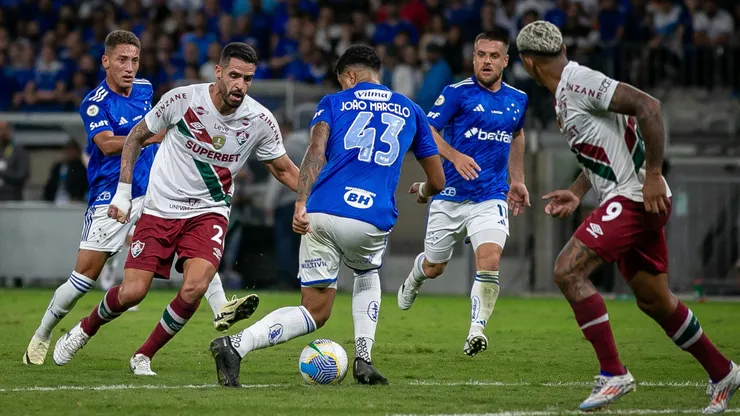 No último confronto, no Mineirão, o Cruzeiro venceu o Fluminense por 2 a 0. Foto: Fernando Moreno/AGIF