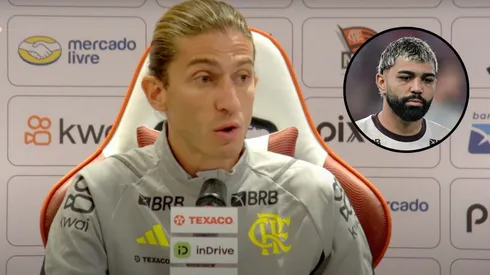 Filipe Luís e Gabigol no Flamengo (Fotos: Reprodução/FlaTV e Thiago Ribeiro/AGIF)