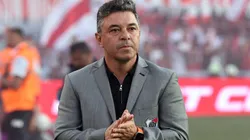 Marcelo Gallardo, técnico do River Plate, em partida contra o Talleres, pelo Campeonato Argentino, no Estádio Monumental de Nuñez. Foto: Alejando Pagni